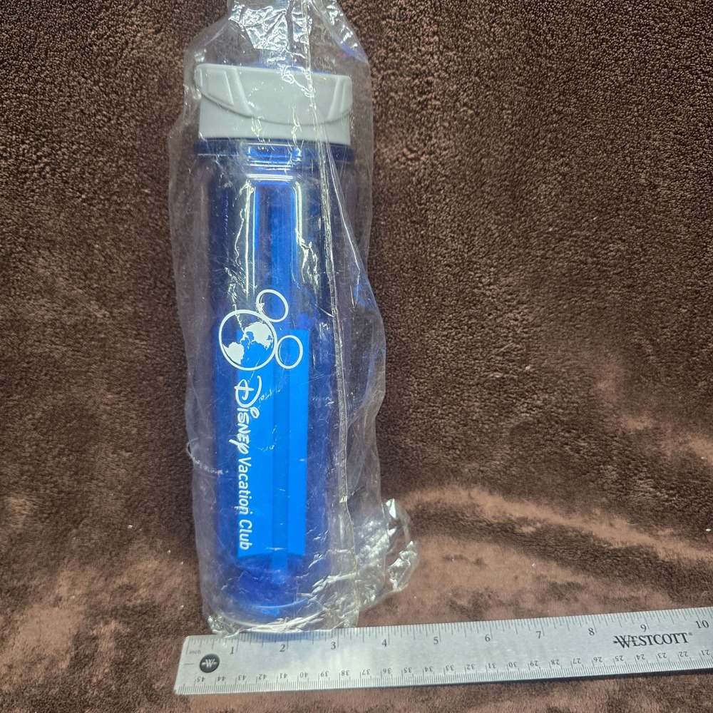 Disney Water Bottle Vacation Club DVC Blue Travel Souvenir OS Blue Like New Logo